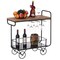 Vintiquewise Metal Wine Bar Serving Cart with Rolling Wheels, Glass Holder, and Wine Rack QI004280 - alternate 1